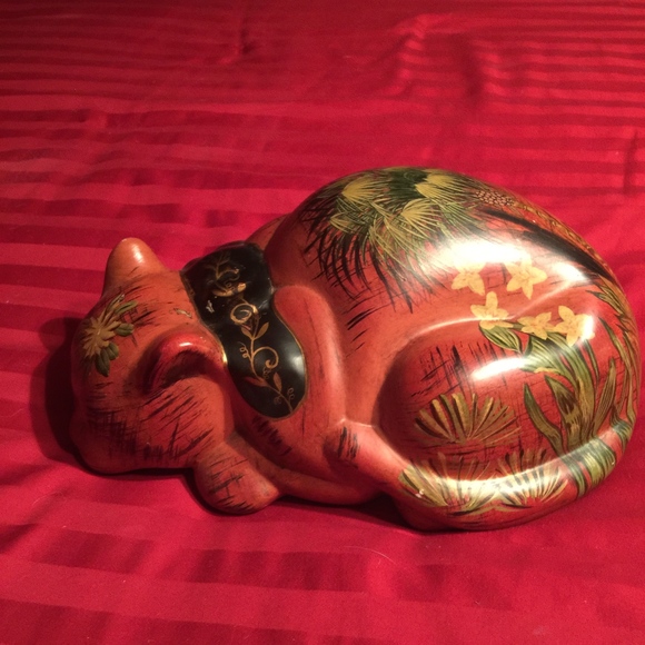 Vintage orange sleeping cat. - Picture 4 of 6